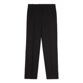 Off-White Bărbați FW22 Pantaloni casual drepți, cu talie înaltă, în culori uni, versiune negru Off-White Bărbați FW22 Pantaloni casual drepți, cu talie înaltă, în culori uni, versiune negru