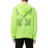 Off-White Bărbați FW22 Tricou cu imprimeu logo Arrows, croială largă, verde-galben