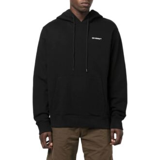 Off-White Bărbați FW22 Tricou cu mâneci lungi și imprimeu cu dungi diagonale, negru