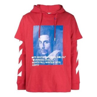 Off-White Bărbați Imprimare portret Roșu