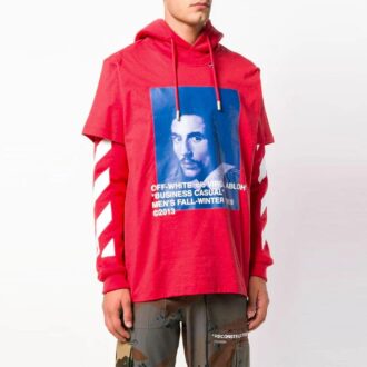 Off-White Bărbați Imprimare portret Roșu