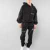 Off-White Bărbați Imprimeu cu model Fermoar Diagonal Croială largă Negru