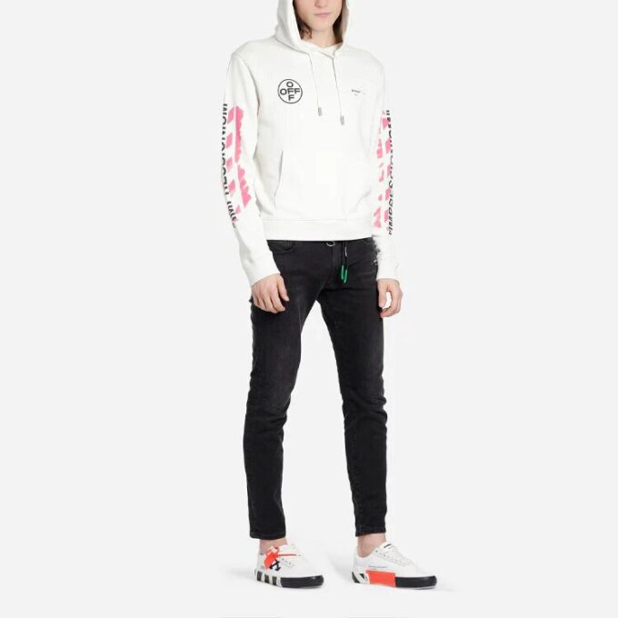 Off-White Bărbați Logo Alb