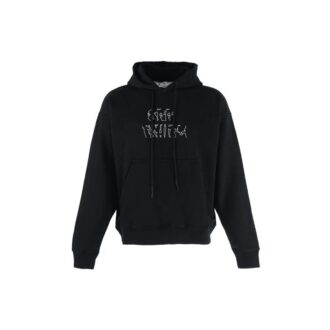 Off-White Bărbați Logo brodat Săgeată Mâneci lungi Negru