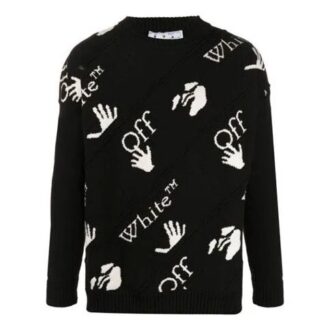 Off-White Bărbați Logo Negru