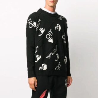 Off-White Bărbați Logo Negru