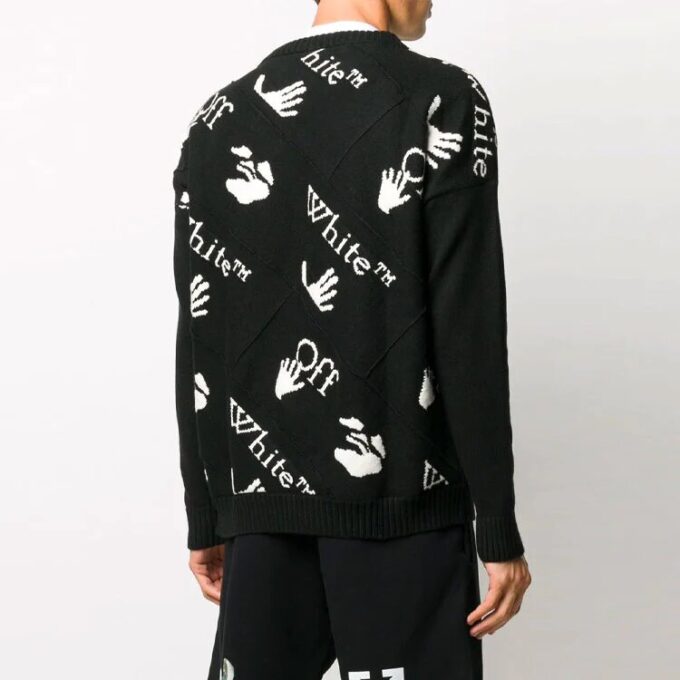 Off-White Bărbați Logo Negru