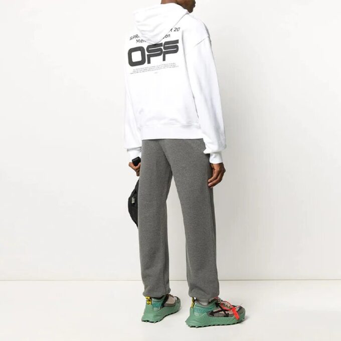 Off-White Bărbați Logo ondulat cu slogan imprimat