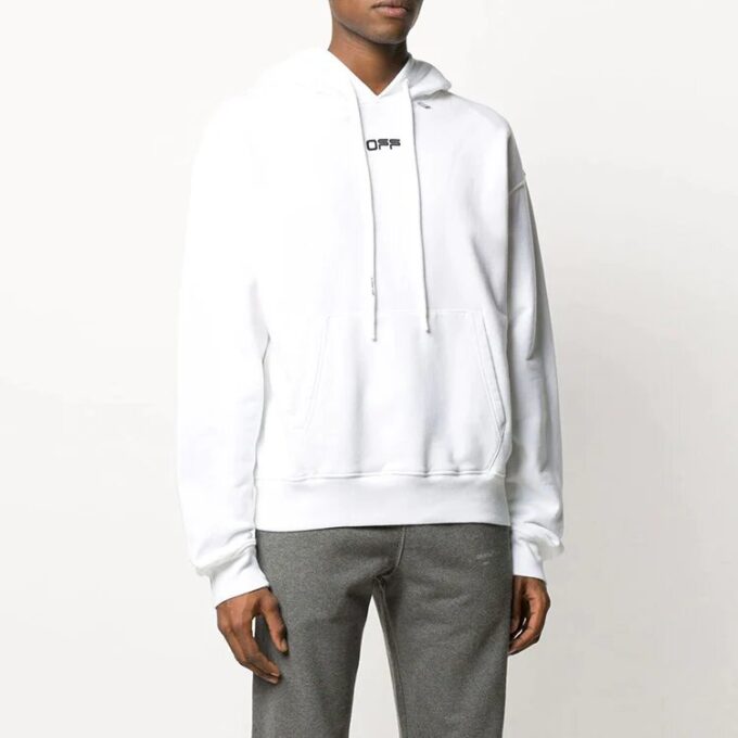 Off-White Bărbați Logo ondulat cu slogan imprimat