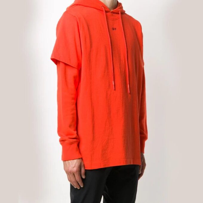 Off-White Bărbați Logo Săgeată Portocaliu Roșu