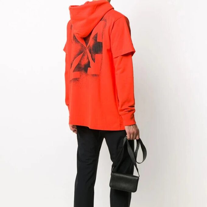 Off-White Bărbați Logo Săgeată Portocaliu Roșu