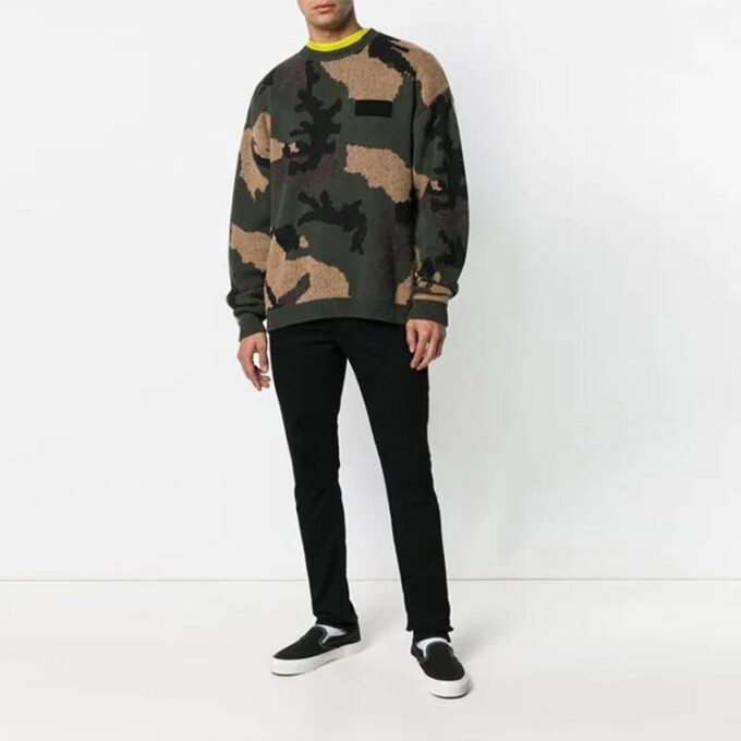 Off-White Bărbați Loose Green Camuflaj