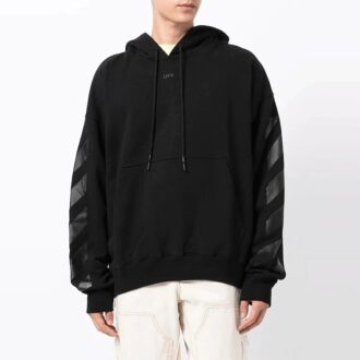 Off-White Bărbați Model cu săgeți Tricotaj cu țesătură simplă Negru
