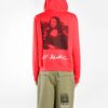 Off-White Bărbați Mona Lisa Imprimare Loose Fit Roșu