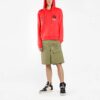 Off-White Bărbați Mona Lisa Imprimare Loose Fit Roșu