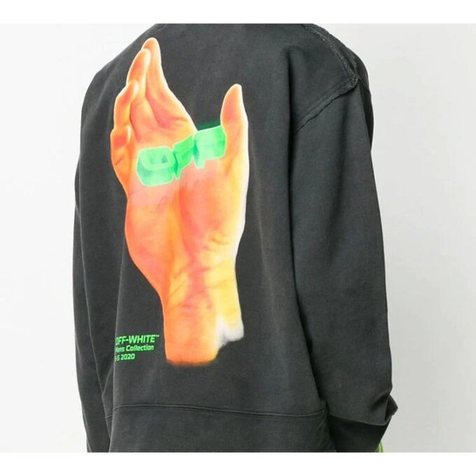 Off-White Bărbați OFF Spate Mare Negru