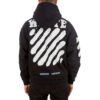 Off-White Bărbați Splash Ink Graffiti Stripe Negru