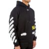 Off-White Bărbați Splash Ink Graffiti Stripe Negru