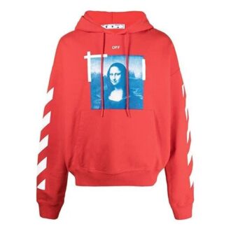 Off-White Bărbați SS21 Imprimare cu fotografie Mona Lisa Roșu