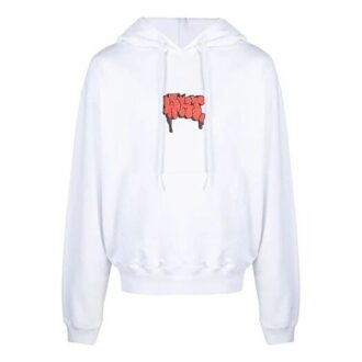 Off-White Bărbați SS21 Imprimare Graffiti Logo Alb