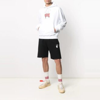 Off-White Bărbați SS21 Imprimare Graffiti Logo Alb