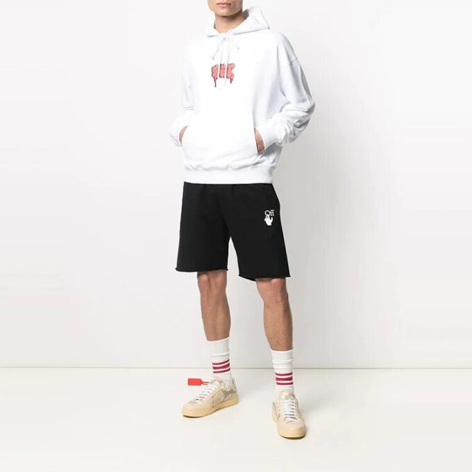 Off-White Bărbați SS21 Imprimare Graffiti Logo Alb