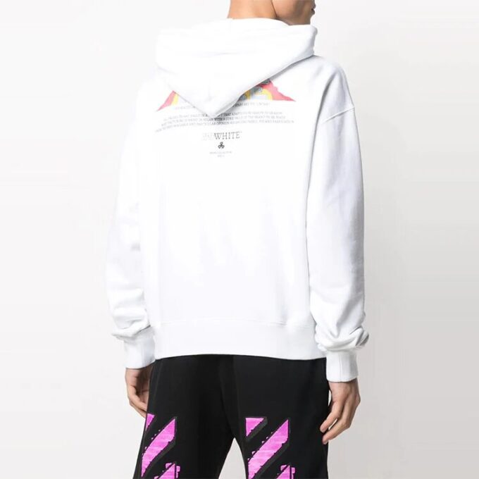 Off-White Bărbați SS21 Imprimare Graffiti Logo Alb