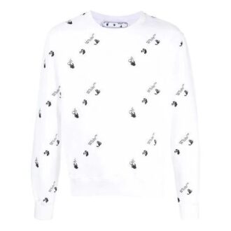 Off-White Bărbați SS21 Imprimare logo mare Alb