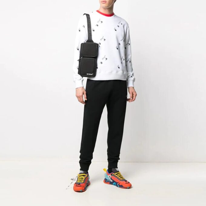 Off-White Bărbați SS21 Imprimare logo mare Alb