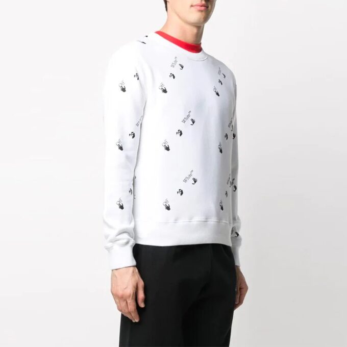 Off-White Bărbați SS21 Imprimare logo mare Alb