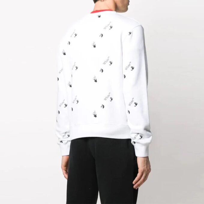Off-White Bărbați SS21 Imprimare logo mare Alb