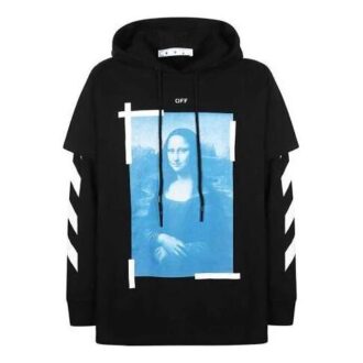 Off-White Bărbați SS21 Imprimare Mona Lisa Negru