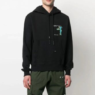 Off-White Bărbați SS21 Imprimat Croială largă Negru