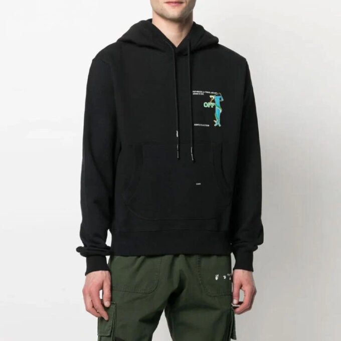 Off-White Bărbați SS21 Imprimat Croială largă Negru