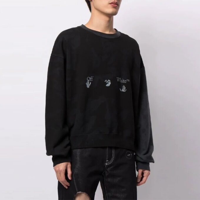 Off-White Bărbați SS21 Logo imprimat Negru