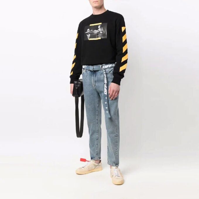 Off-White Bărbați SS21 Pictură Caravaggio Negru