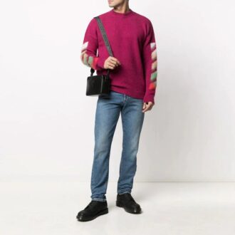 Off-White Bărbați SS21 Tricotaj cu imprimeu Roșu Off-White Bărbați SS21 Tricotaj cu imprimeu Roșu