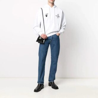 Off-White Bărbați SS21 Tricou alb cu imprimeu logo Off-White Bărbați SS21 Tricou alb cu imprimeu logo