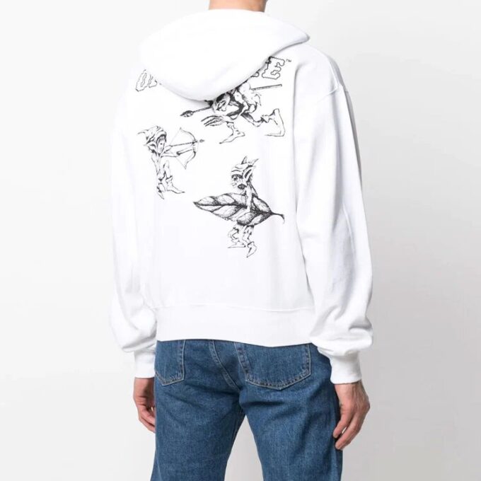 Off-White Bărbați SS21 Tricou alb cu imprimeu logo