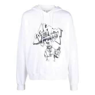 Off-White Bărbați SS22 Cu imprimeu graffiti Șnur Croială largă Alb Off-White Bărbați SS22 Cu imprimeu graffiti Șnur Croială largă Alb