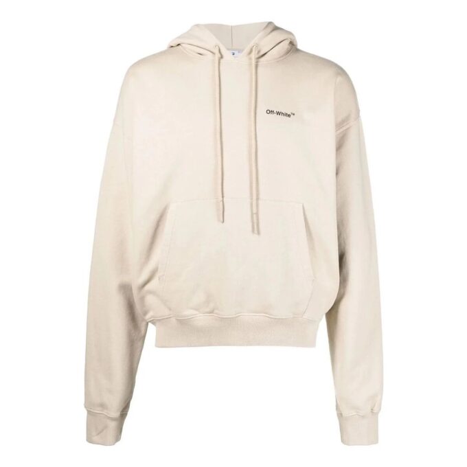Off-White Bărbați SS22 Culoare solidă Geometrie Logo Arrows Imprimare Bej
