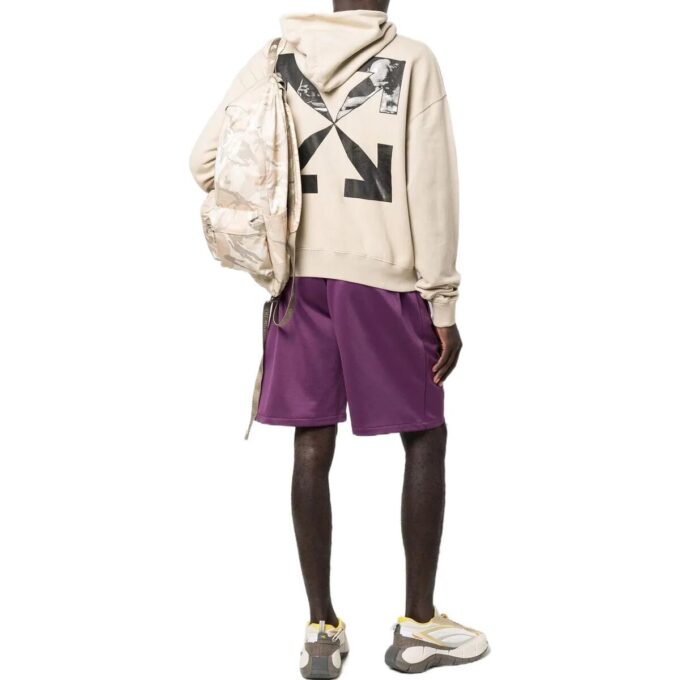 Off-White Bărbați SS22 Culoare solidă Geometrie Logo Arrows Imprimare Bej