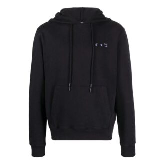 Off-White Bărbați SS22 Culoare solidă Imprimare logo Cu glugă Mâneci lungi Negru Off-White Bărbați SS22 Culoare solidă Imprimare logo Cu glugă Mâneci lungi Negru