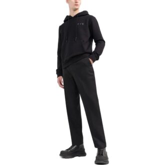 Off-White Bărbați SS22 Culoare solidă Imprimare logo Cu glugă Mâneci lungi Negru Off-White Bărbați SS22 Culoare solidă Imprimare logo Cu glugă Mâneci lungi Negru