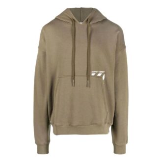 Off-White Bărbați SS22 Culoare solidă Imprimare logo Dungi Cu glugă Mâneci lungi Versiune Maro Off-White Bărbați SS22 Culoare solidă Imprimare logo Dungi Cu glugă Mâneci lungi Versiune Maro