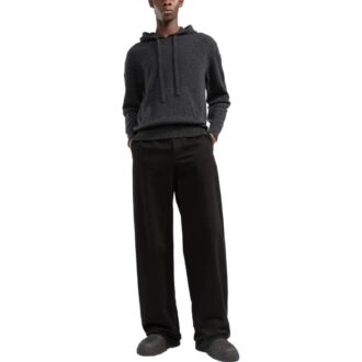Off-White Bărbați SS22 Culoare solidă Logo imprimat pe spate Hanorac cu mâneci lungi Gri Off-White Bărbați SS22 Culoare solidă Logo imprimat pe spate Hanorac cu mâneci lungi Gri