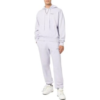 Off-White Bărbați SS22 Culoare solidă Model cu săgeți imprimat Hanorac cu glugă și mâneci lungi Versiune Violet deschis Off-White Bărbați SS22 Culoare solidă Model cu săgeți imprimat Hanorac cu glugă și mâneci lungi Versiune Violet deschis
