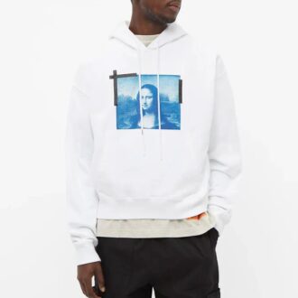 Off-White Bărbați SS22 Imprimare Mona Lisa Alb Off-White Bărbați SS22 Imprimare Mona Lisa Alb