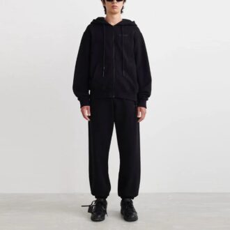 Off-White Bărbați SS22 Jachetă cu fermoar și imprimeu, negru Off-White Bărbați SS22 Jachetă cu fermoar și imprimeu, negru
