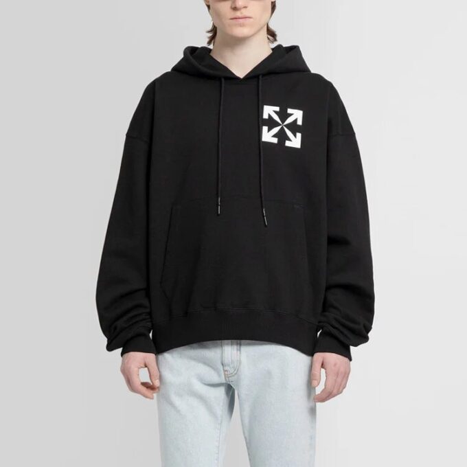 Off-White Bărbați SS22 Kangaroo Pocket Arrows Large Toamnă Negru
